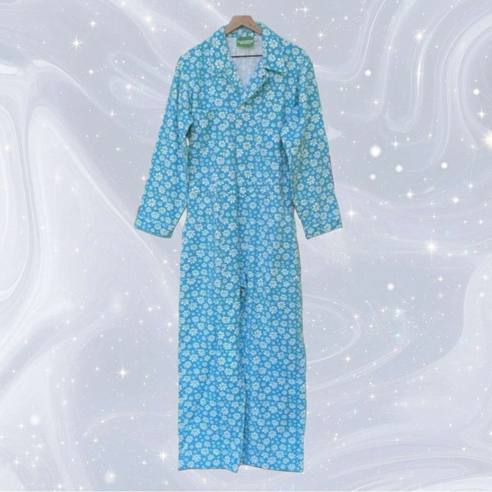 Big Bud Press NWT Blue Lazy Daisy Everyday Jumpsuit Size M